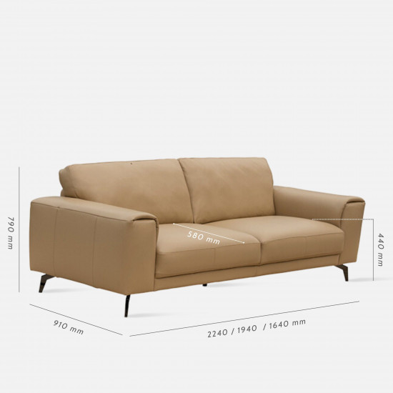 BELLA Leather Sofa, L164, HB334(G2) Aniline leather [Newly Displayed]